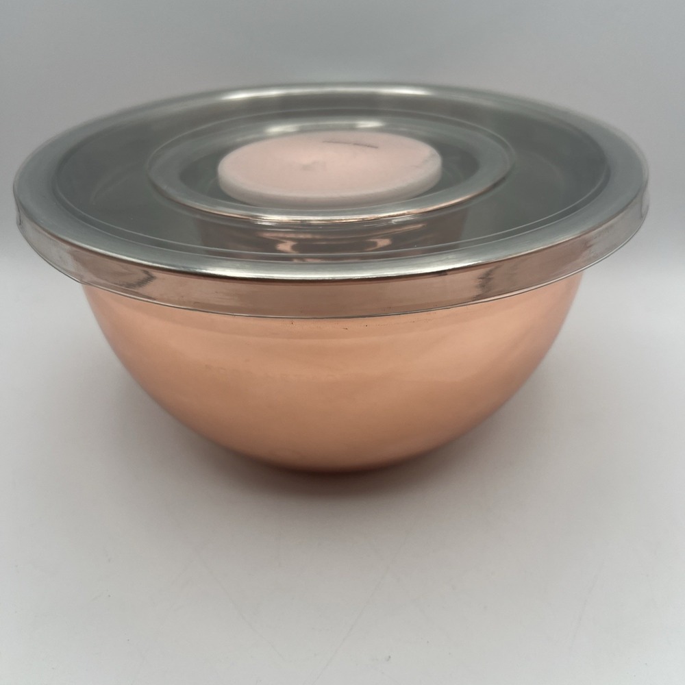 Food Network Set of 3 Copper Plated Bowls NEW Pinch‎ Bowl MSRP $39.99 Rose Gold